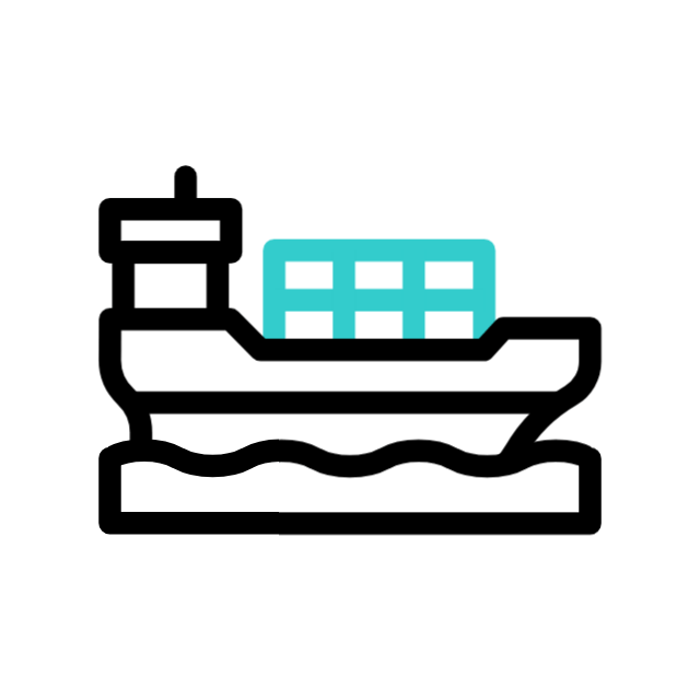 Cargo ship animation